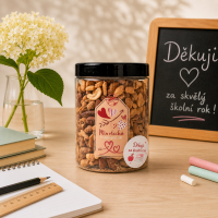 Dóza Mix arašídů a ořechů v medu a soli 550g
